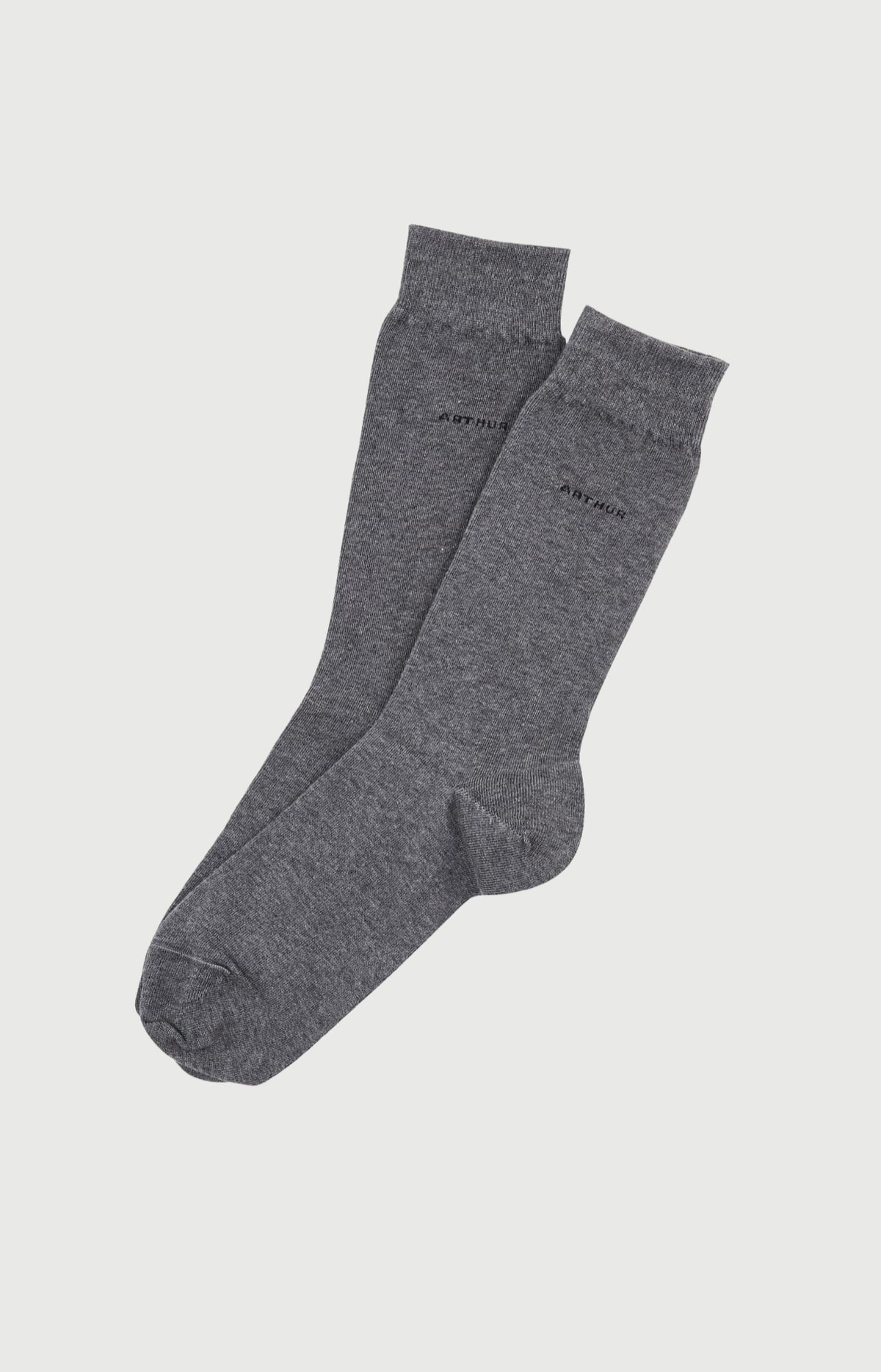 Chaussettes en coton Homme Uni gris 1
