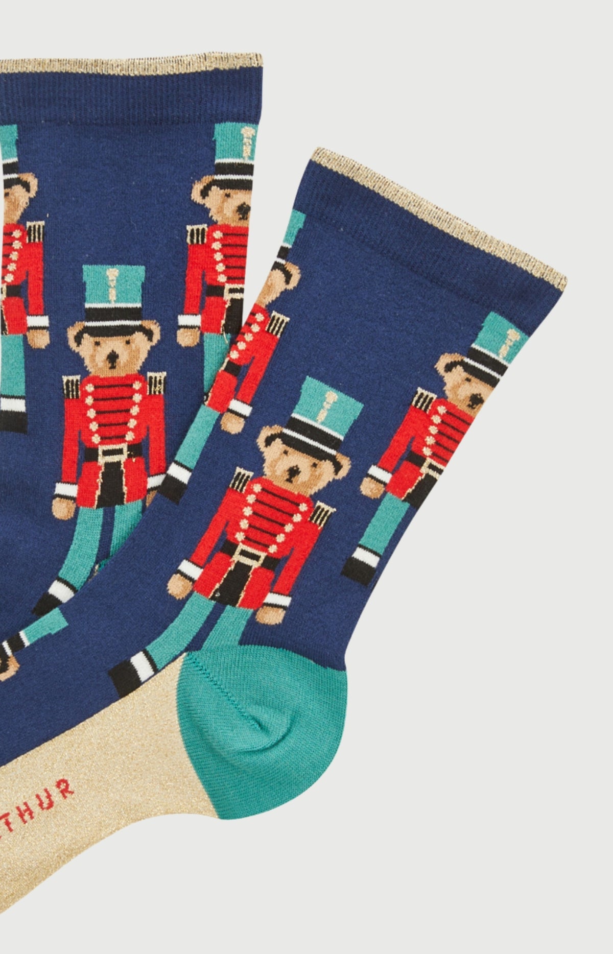 Chaussettes en coton Femme Casse-noisette marine 2