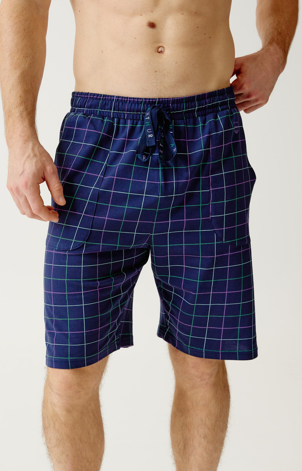 Short en jersey de coton léger Homme Carol marine 2