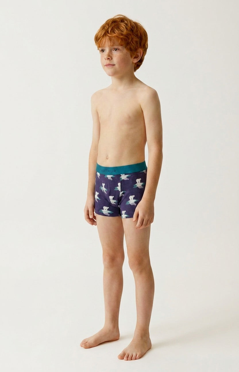 Boxer enfant en jersey de coton Pôle position marine 4