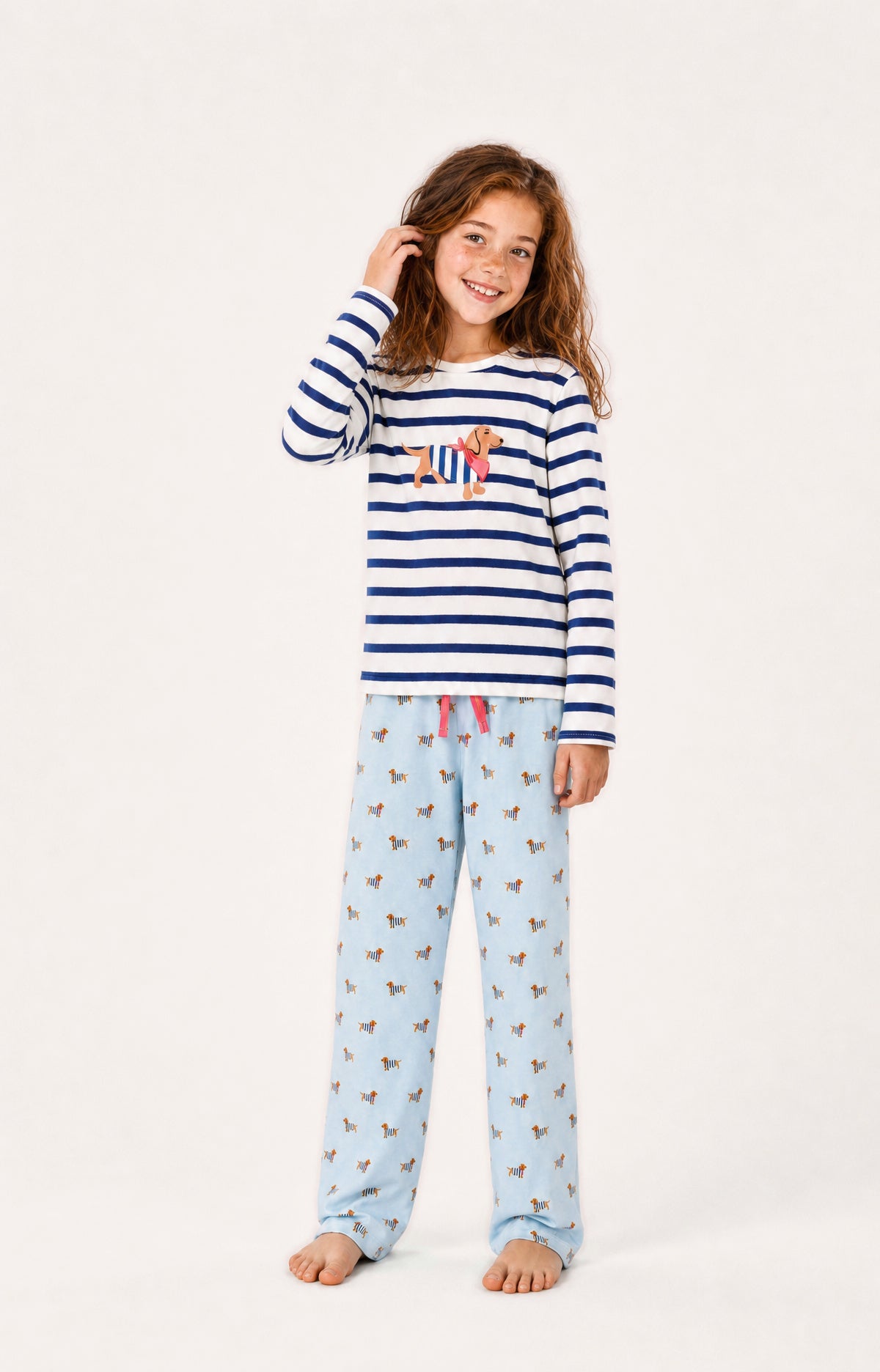 Pyjama enfant en jersey de coton Tobbie ciel 4
