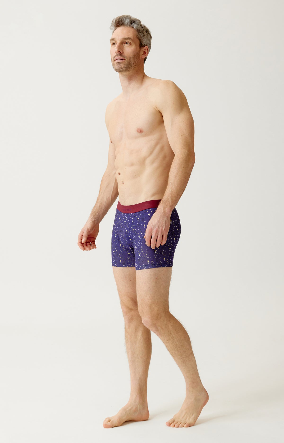 Boxer en jersey de coton Homme Champagne marine 4