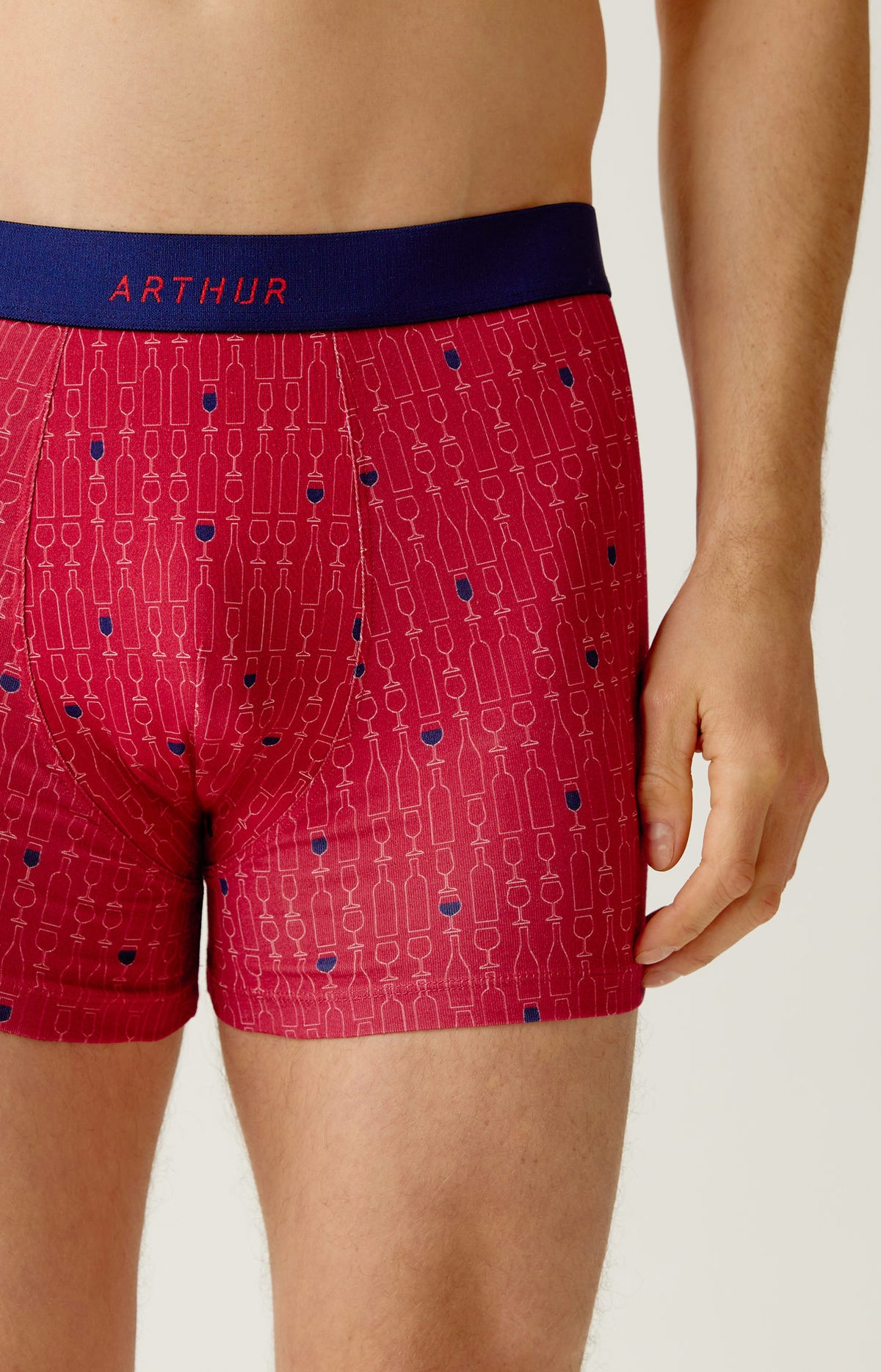 Boxer en jersey de coton Homme Millésimé bordeaux 1