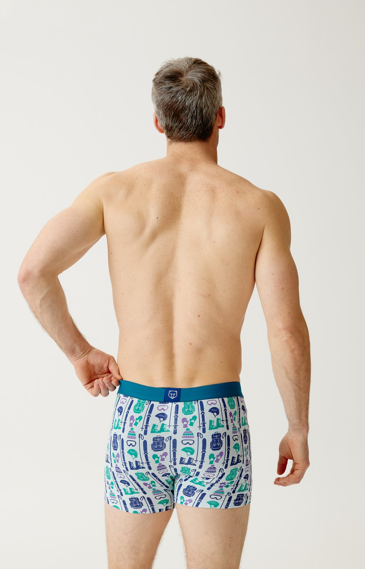Boxer en jersey de coton Homme Coup de moufle ciel 5