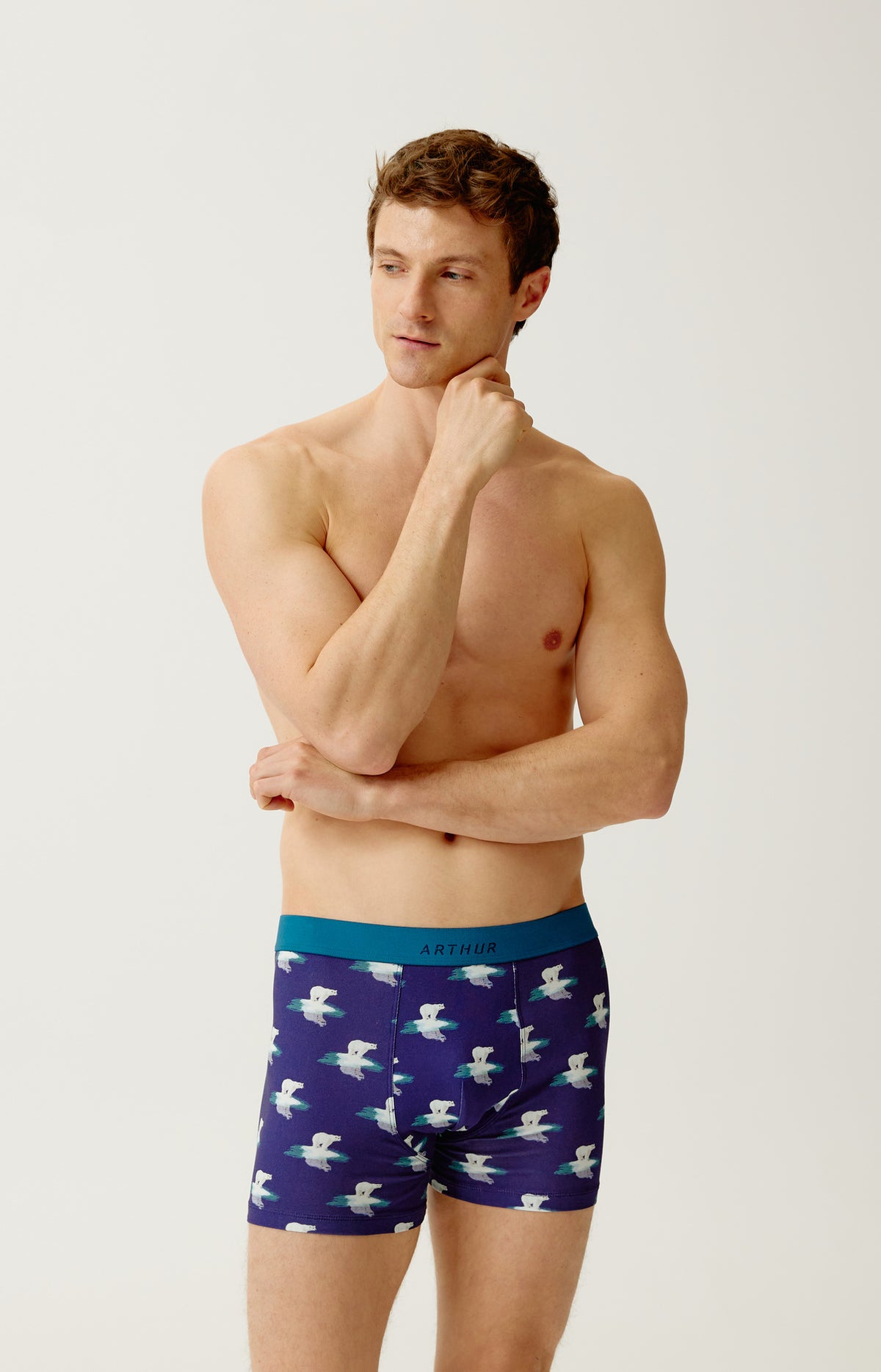 Boxer en jersey de coton Homme Pôle position marine 2