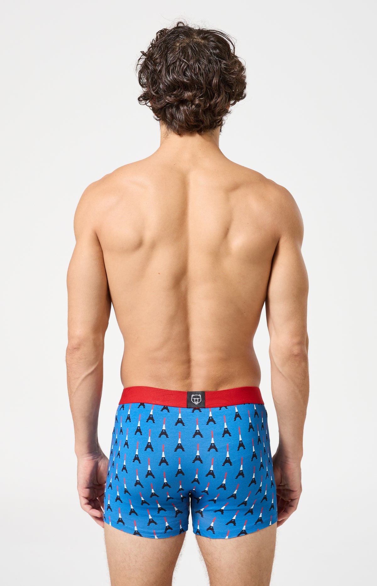 Lot de boxers unis noir et bleu Paris homme 6