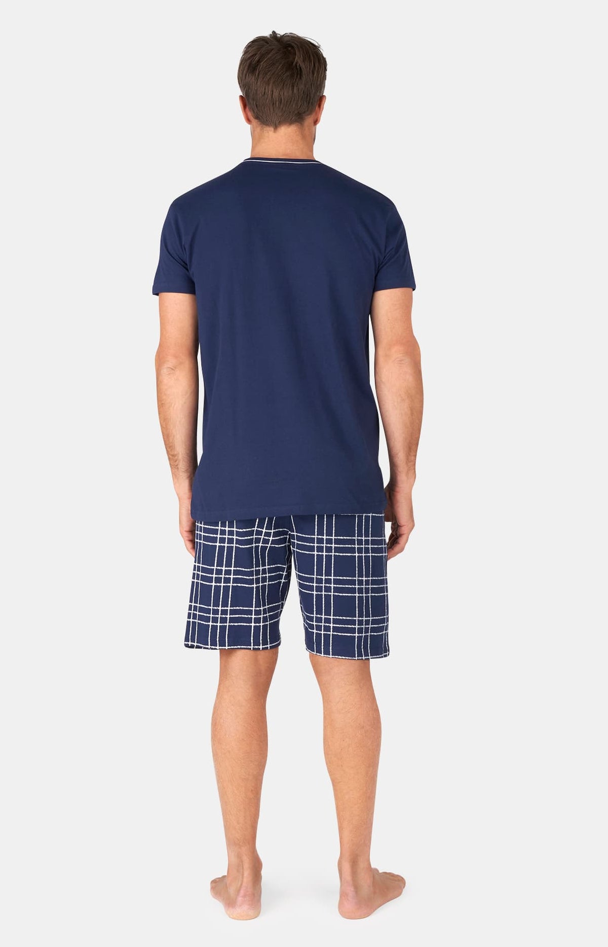 Pyjashort en jersey de coton léger Homme Lewis marine 6
