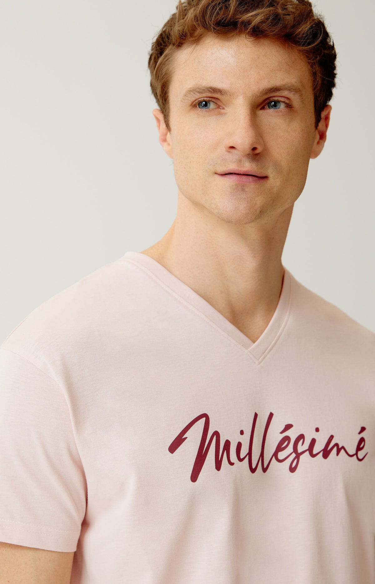 Pyjashort en jersey de coton léger Homme Millésimé bordeaux 2