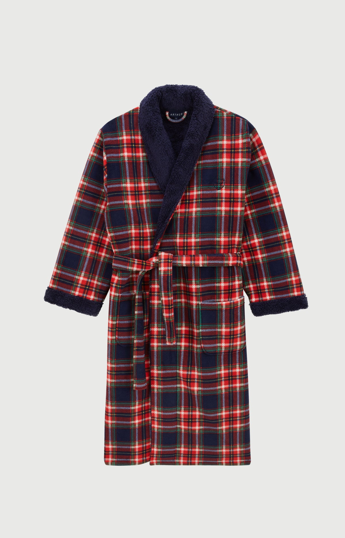 Robe de chambre en polaire Homme Léon rouge 3