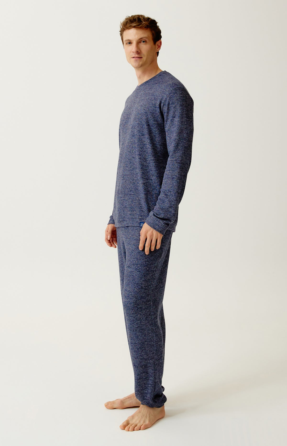 Pyjama en coton molletonné Homme Minuit marine 5