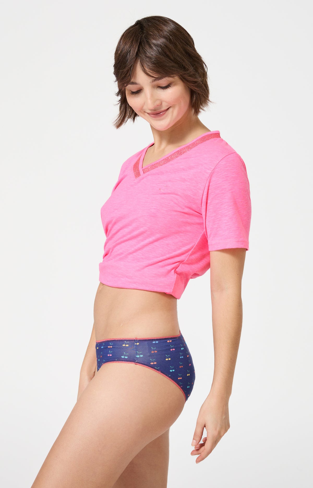 Culotte Femme Cerise Imprimé cerises multicolores 2