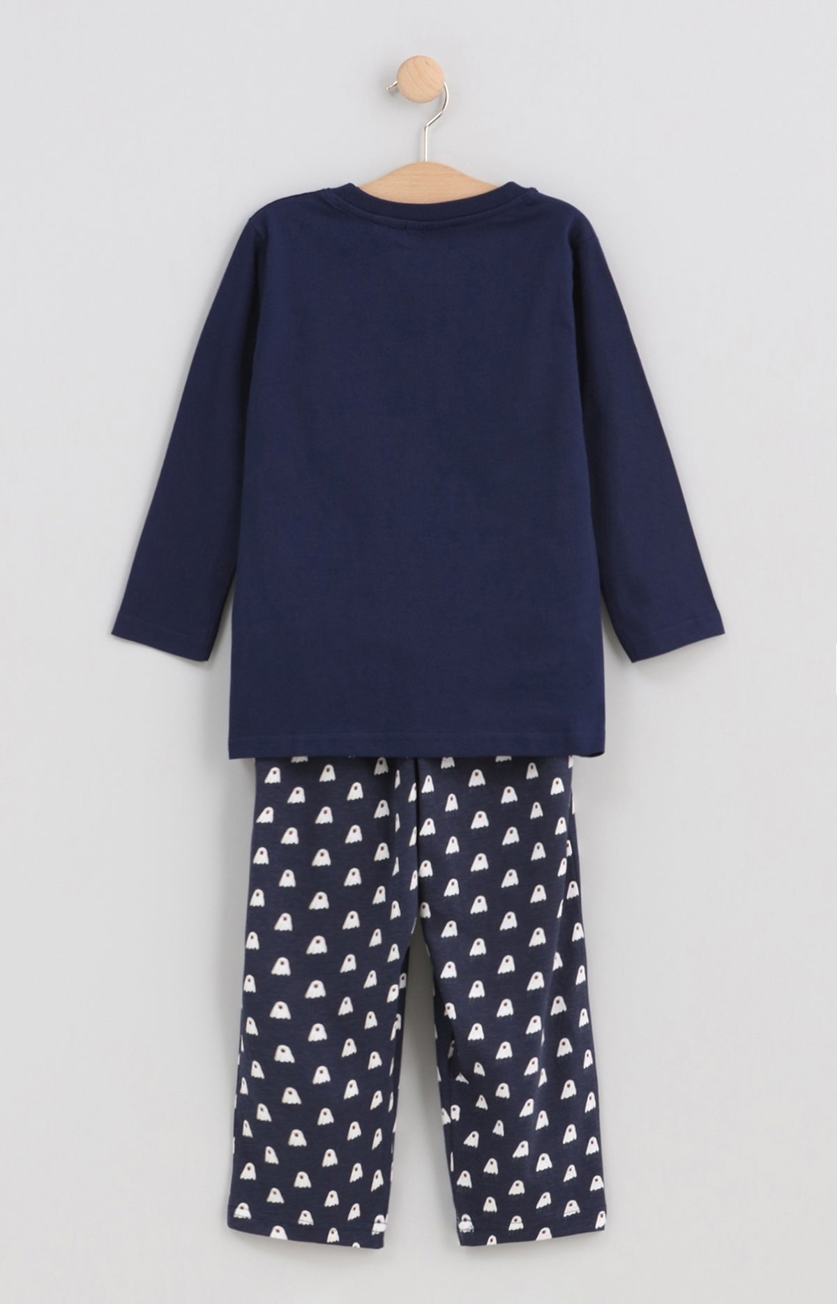 Pyjama long enfant mixte halloween fantôme bleu marine 3