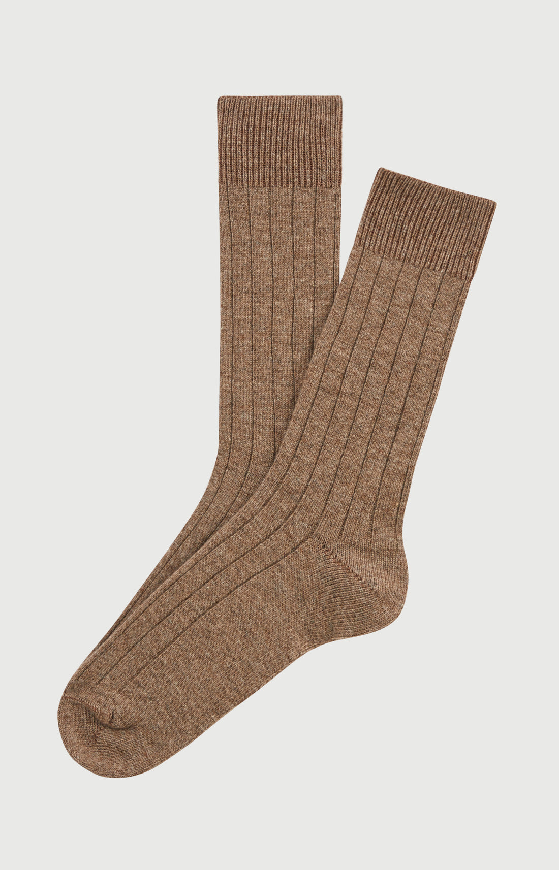 Chaussettes en laine et cachemire Homme Uni sable 1
