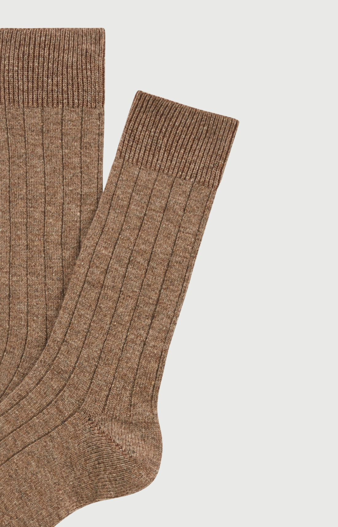Chaussettes en laine et cachemire Homme Uni sable 2