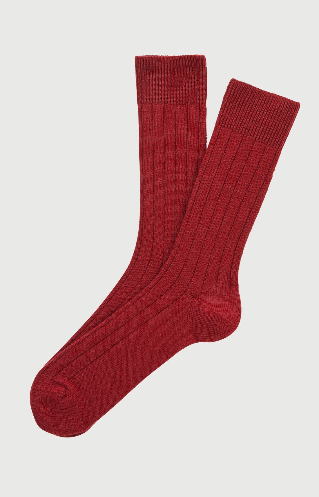 Chaussettes en laine et cachemire Homme Uni bordeaux 1