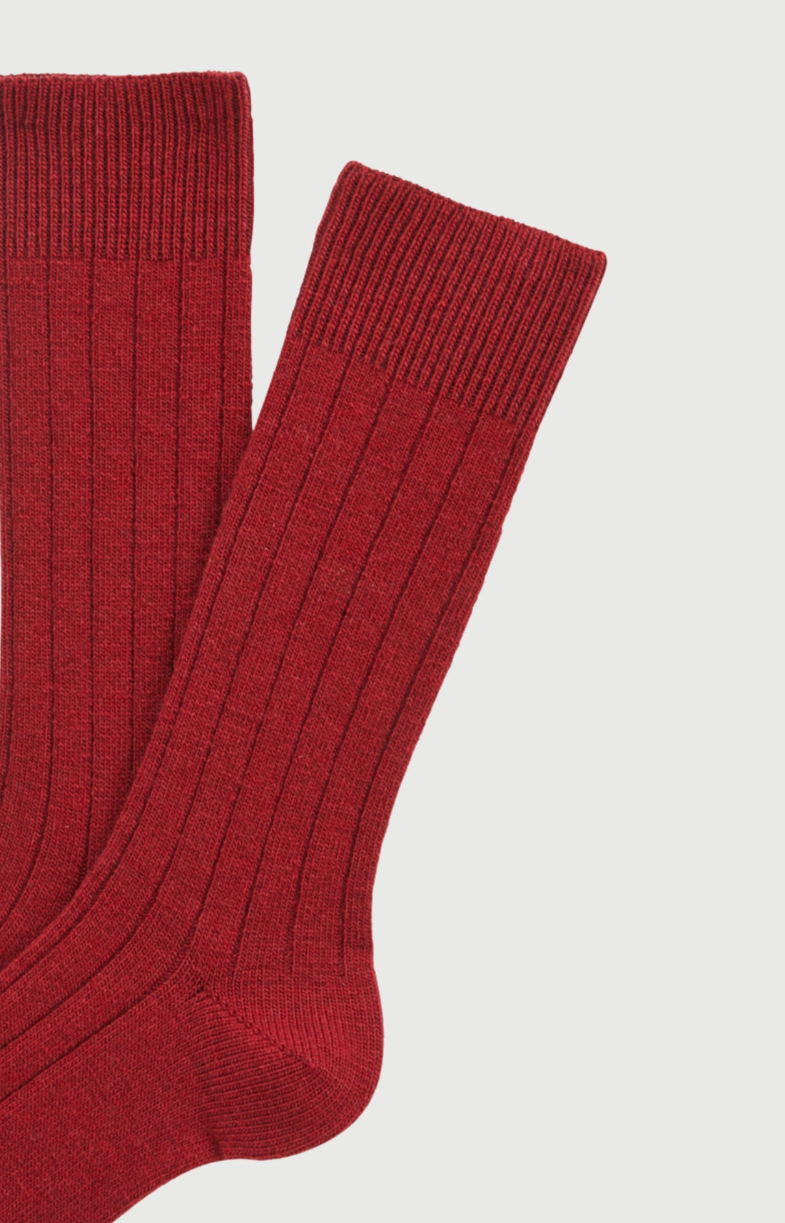 Chaussettes en laine et cachemire Homme Uni bordeaux 2