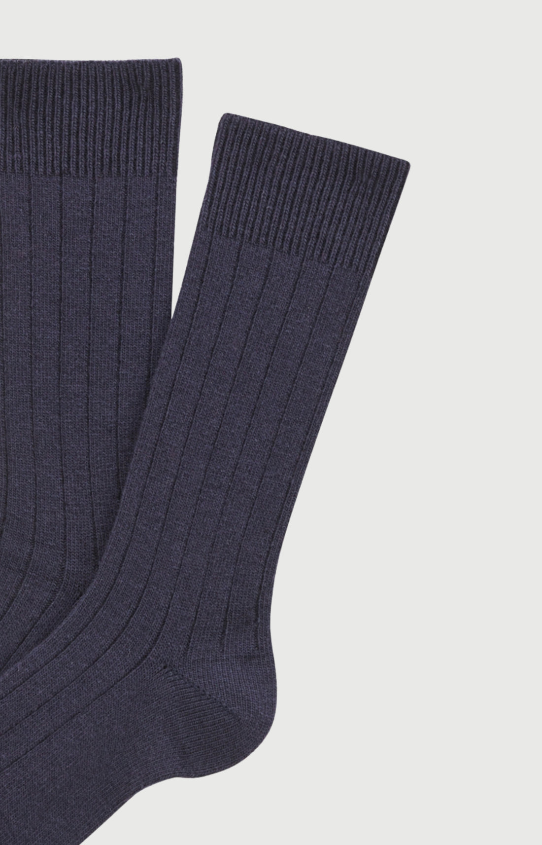 Chaussettes en laine et cachemire Homme Uni marine 2
