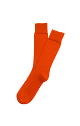 Chaussettes laine et coton rouille  homme 1