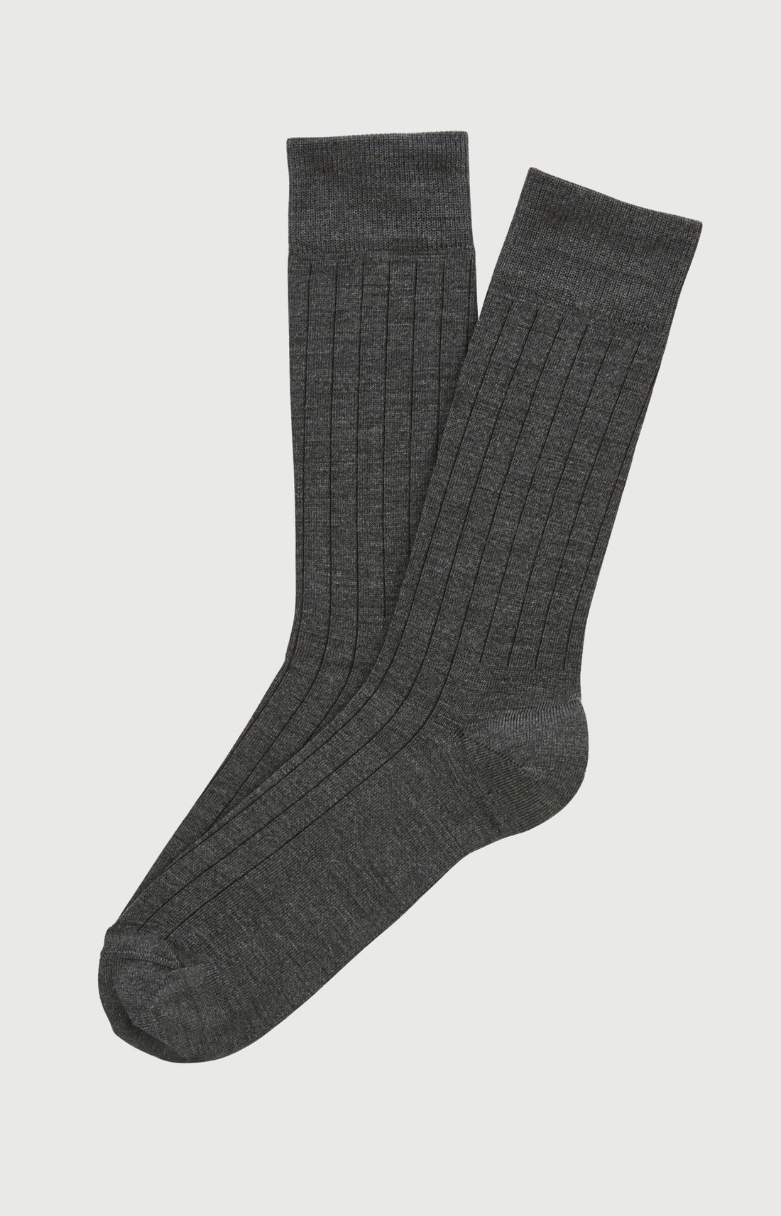 Chaussettes en laine et coton Homme Uni anthracite 1