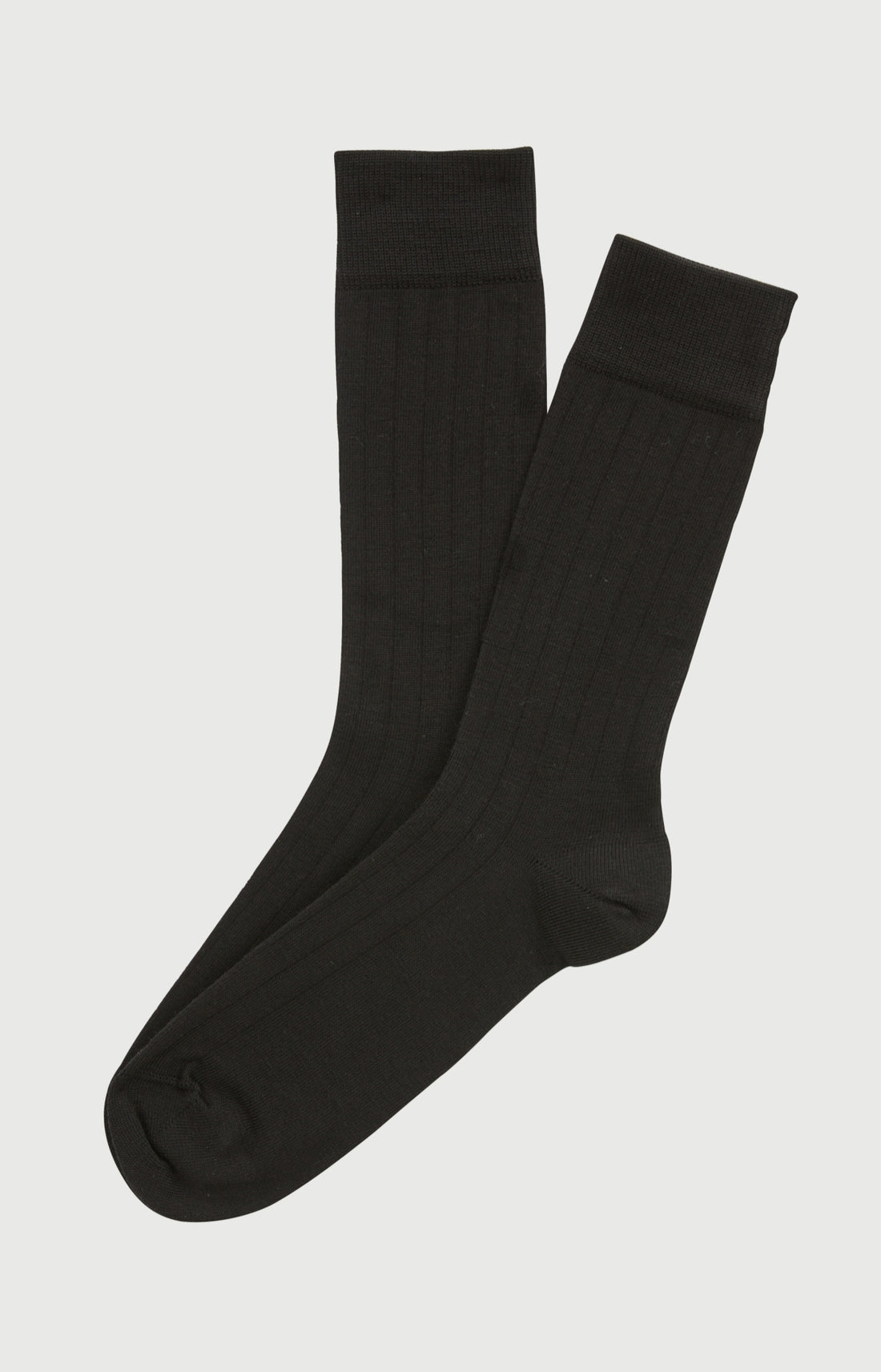 Chaussettes en laine et coton Homme Uni noir 1