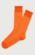 Chaussettes en laine et coton Homme Uni orange 1