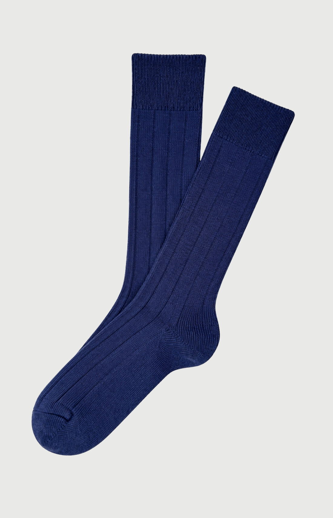 Chaussettes en laine et cachemire Femme Uni marine 1