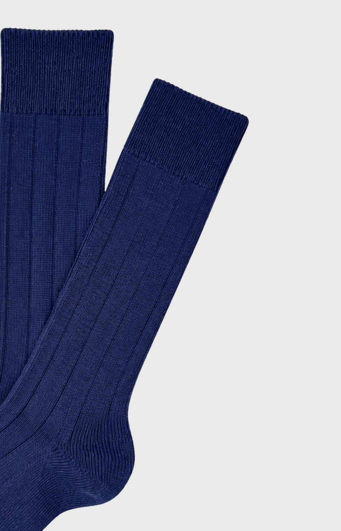 Chaussettes en laine et cachemire Femme Uni marine 2
