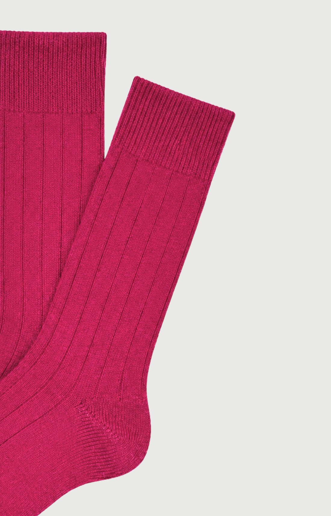 Chaussettes en laine et cachemire Femme Uni rose 2