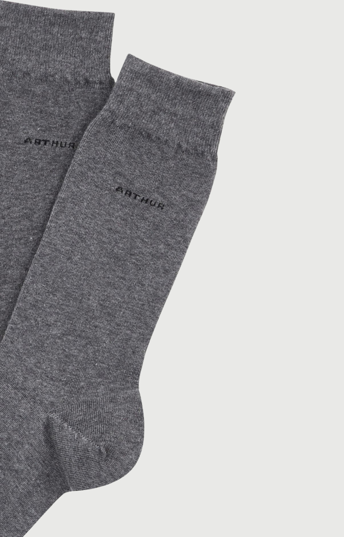 Chaussettes en coton Homme Uni gris 2