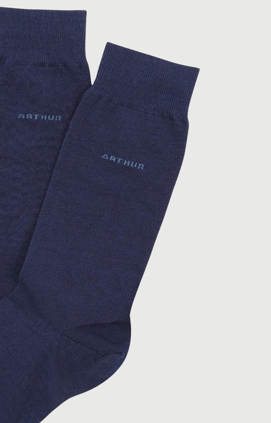 Chaussettes en coton Homme Uni marine 2