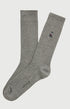 Chaussettes brodées en coton Homme Cat sup gris 1