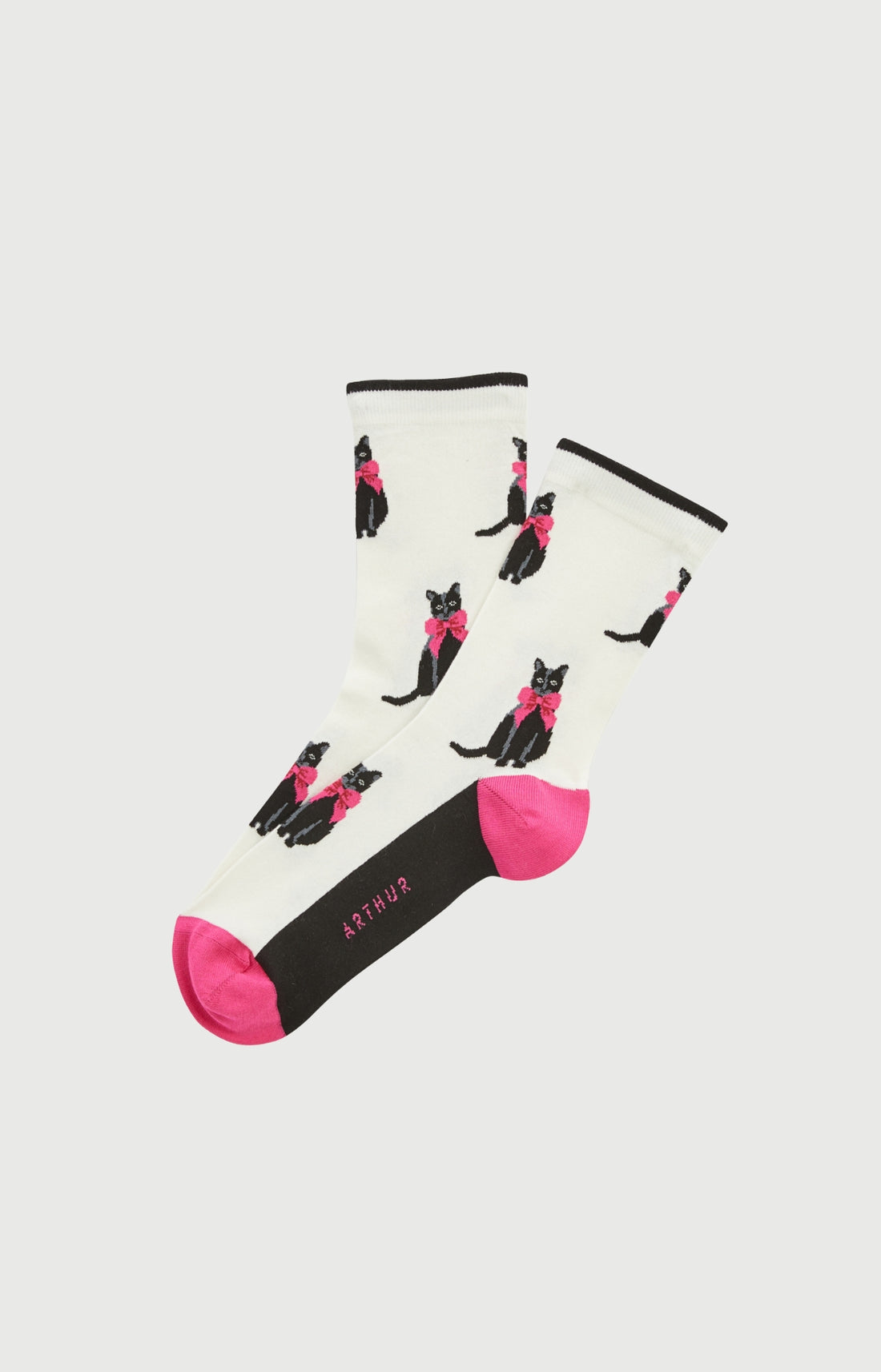 Chaussettes en coton Femme Kitty ivoire 1
