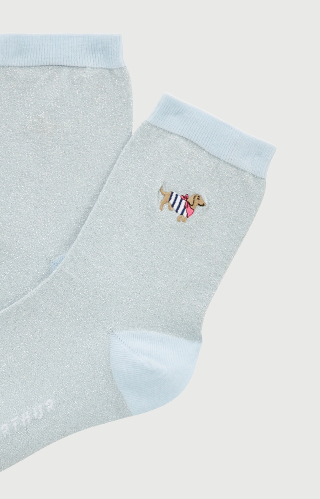 Chaussettes brodées en coton et lurex Femme Tobbie ice 2