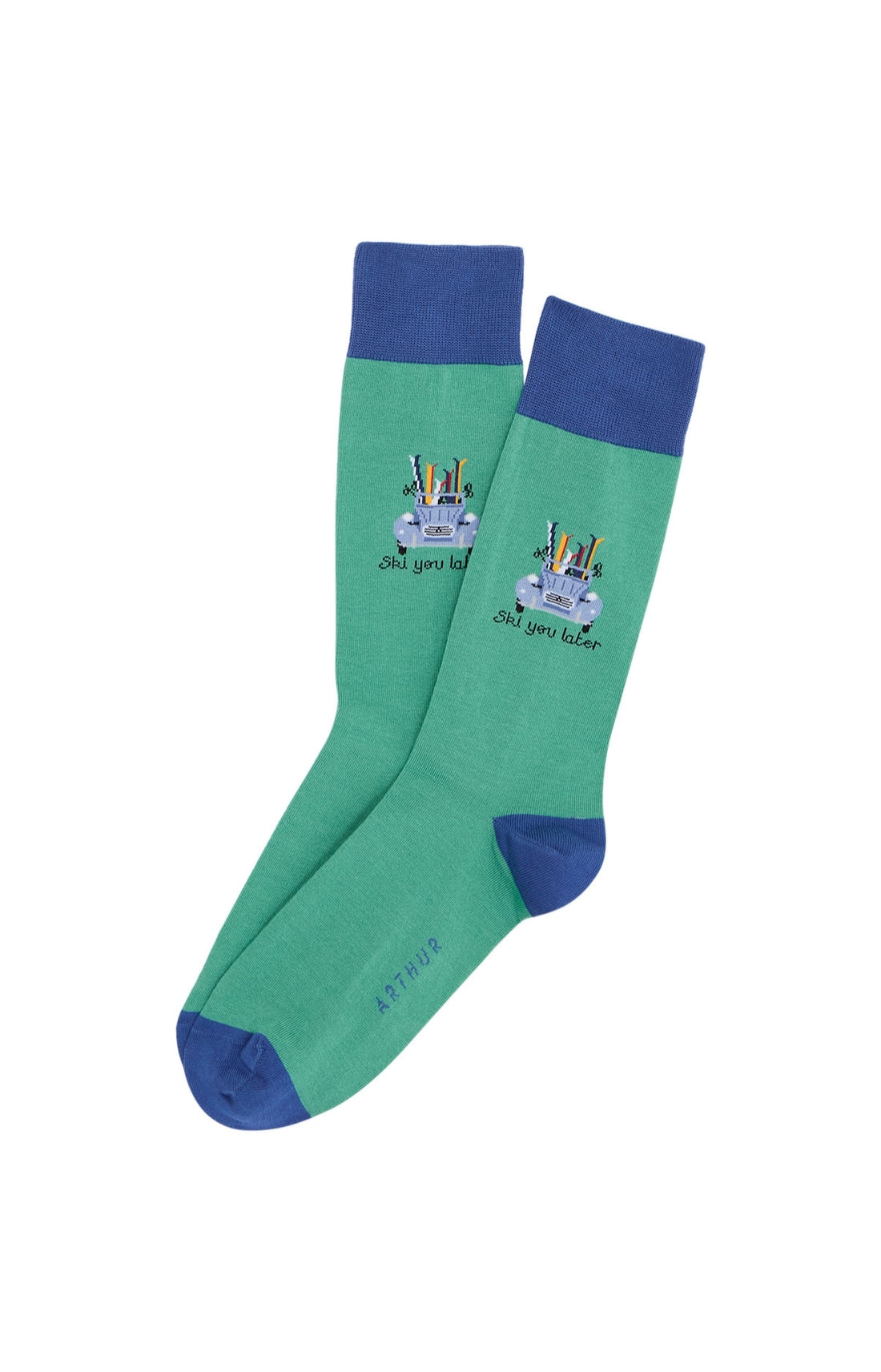 Chaussettes Homme Ski You Later Vert VERT 1