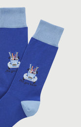 Chaussettes en coton Homme Ski You Later bleu 2