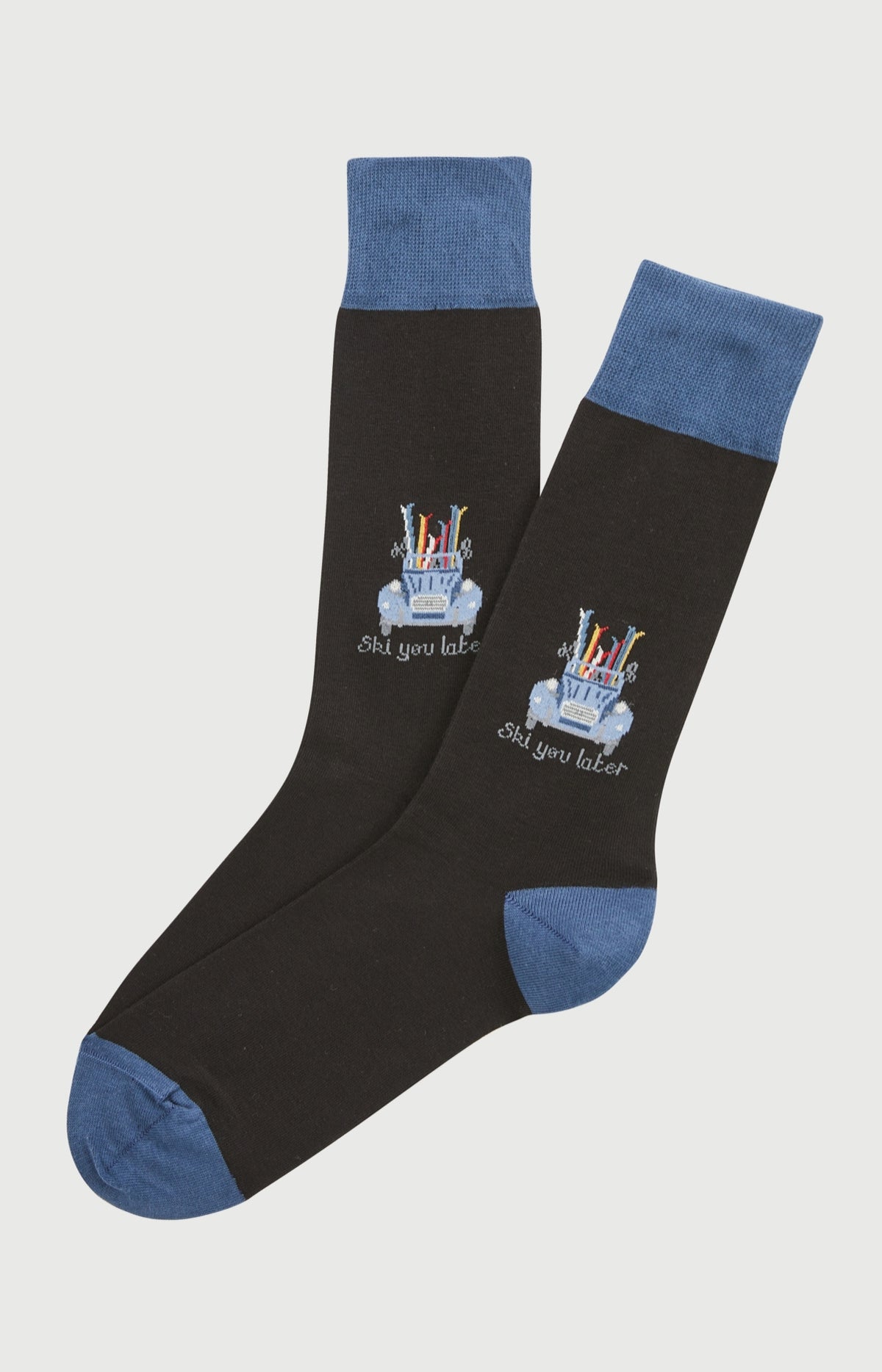 Chaussettes en coton Homme Ski You Later noir 1
