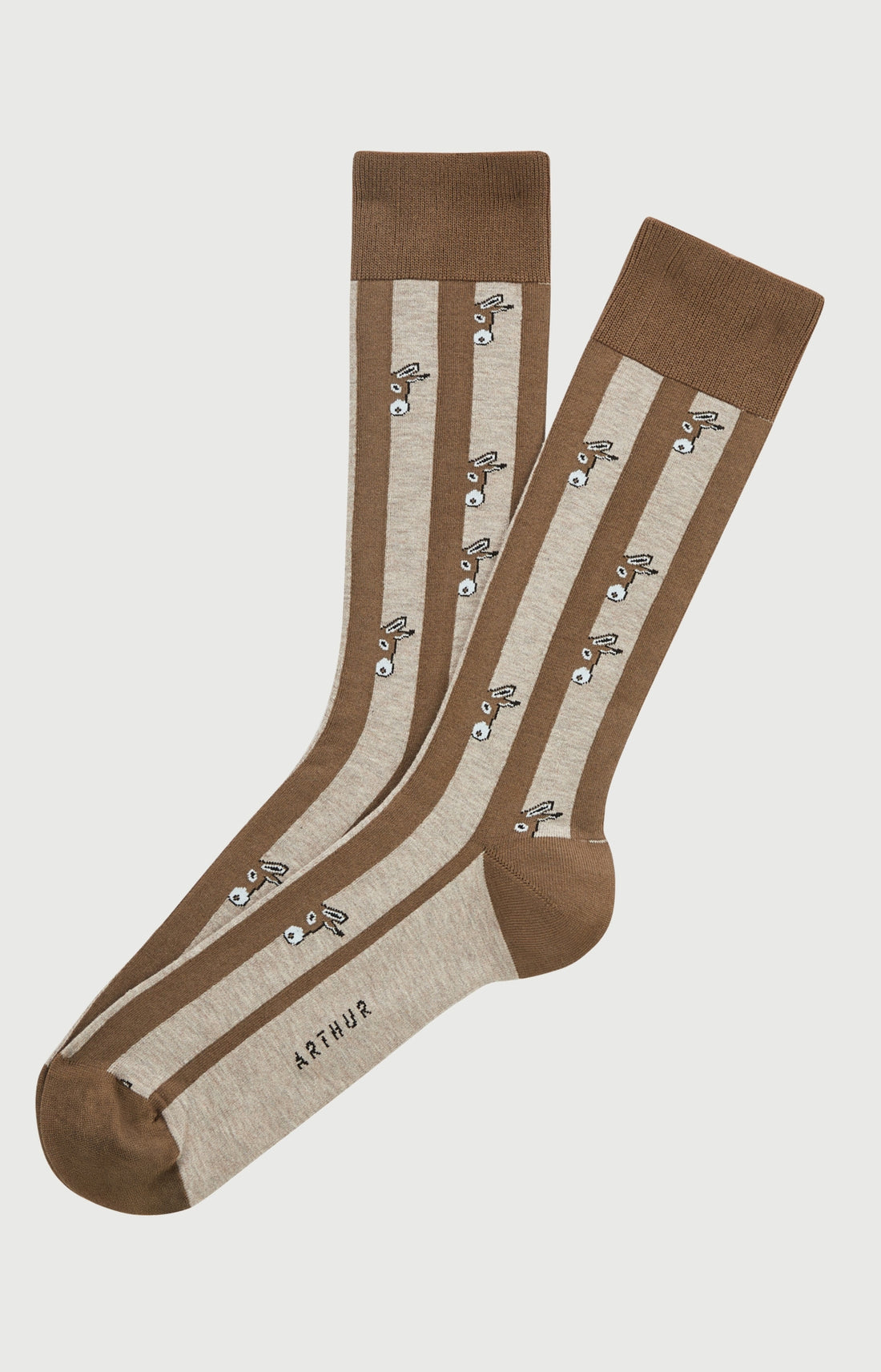Chaussettes en coton Homme Âne beige 1