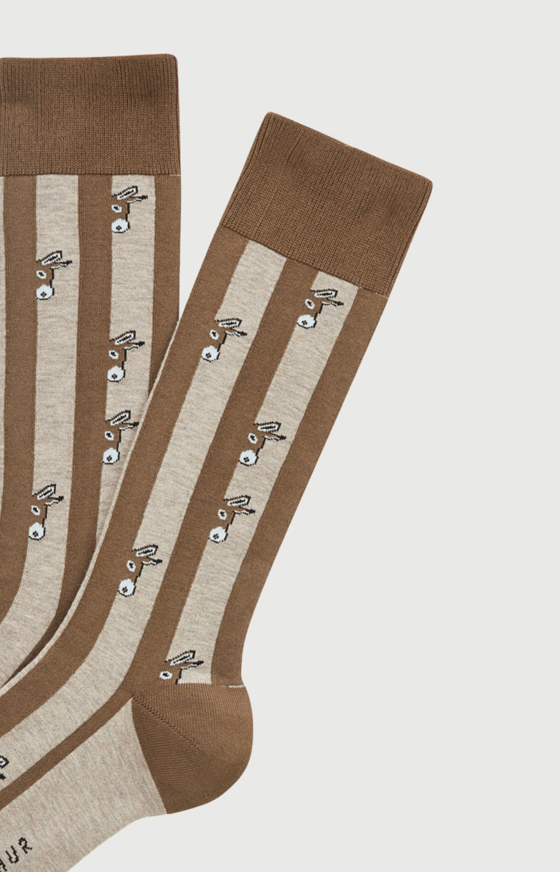 Chaussettes en coton Homme Âne beige 2