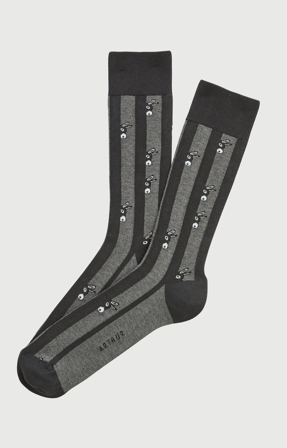 Chaussettes en coton Homme Âne gris 1