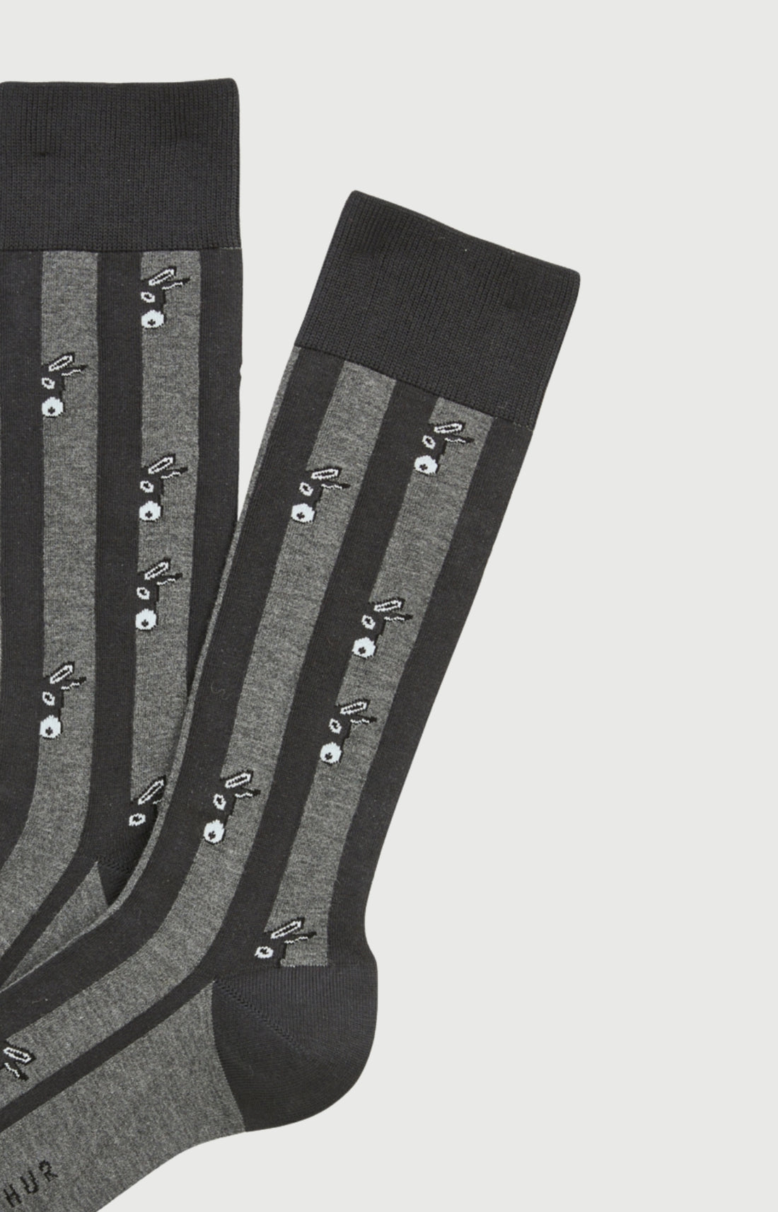 Chaussettes en coton Homme Âne gris 2