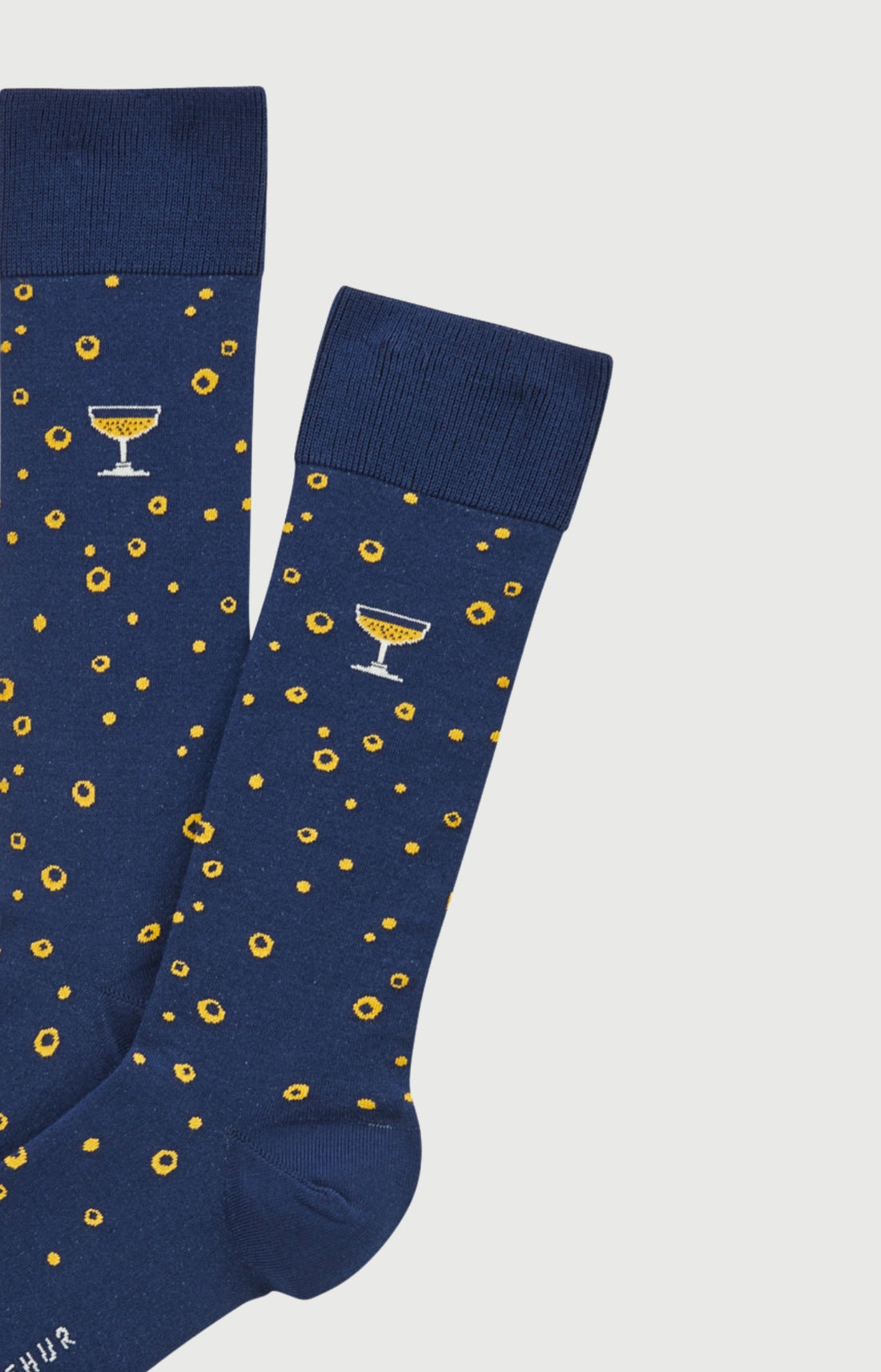 Chaussettes en coton Homme Bulles marine 2