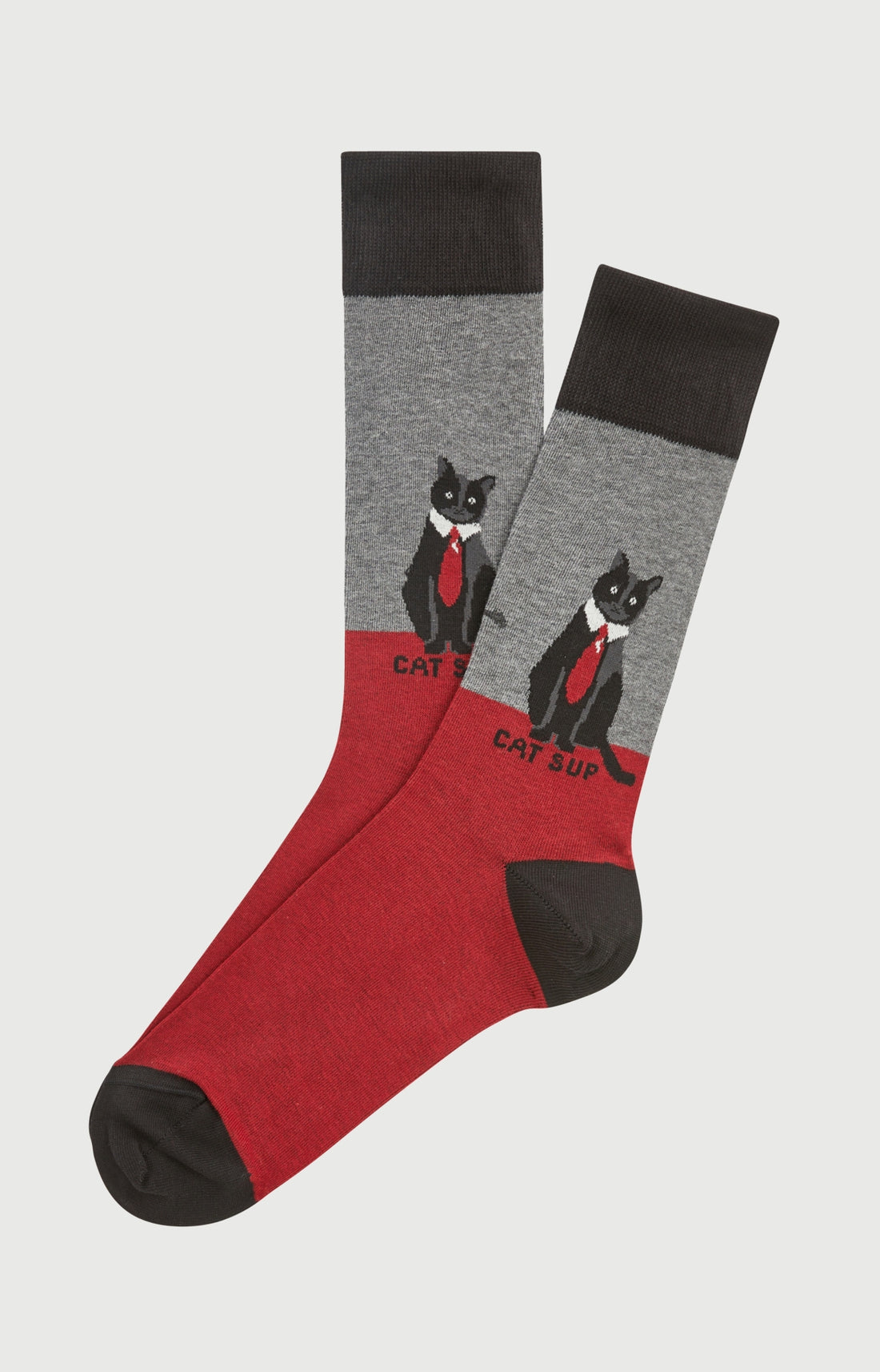 Chaussettes en coton Homme Cat sup gris 1