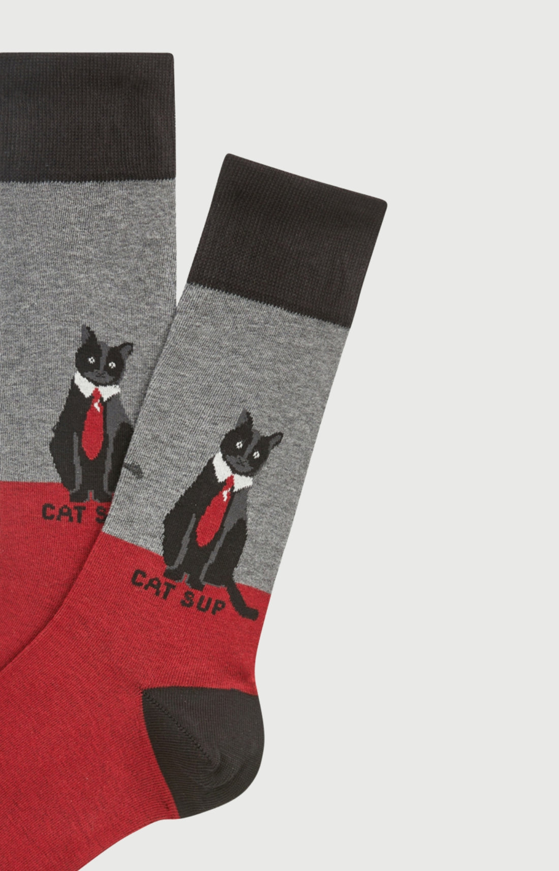 Chaussettes en coton Homme Cat sup gris 2