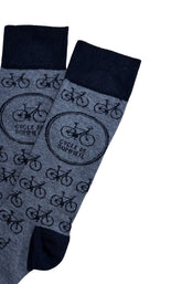 Chaussettes homme bleu vélo 2