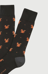 Chaussettes en coton Homme Ecureuil noir 2