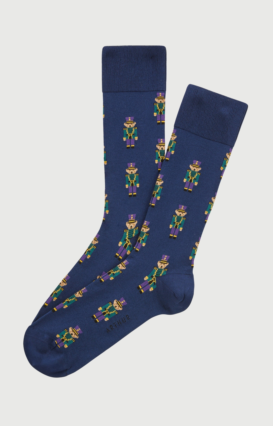 Chaussettes en coton Homme Casse-noisette marine 1