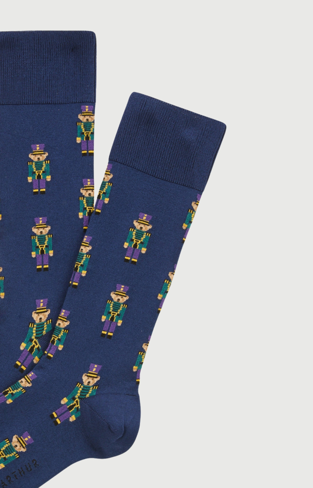 Chaussettes en coton Homme Casse-noisette marine 2