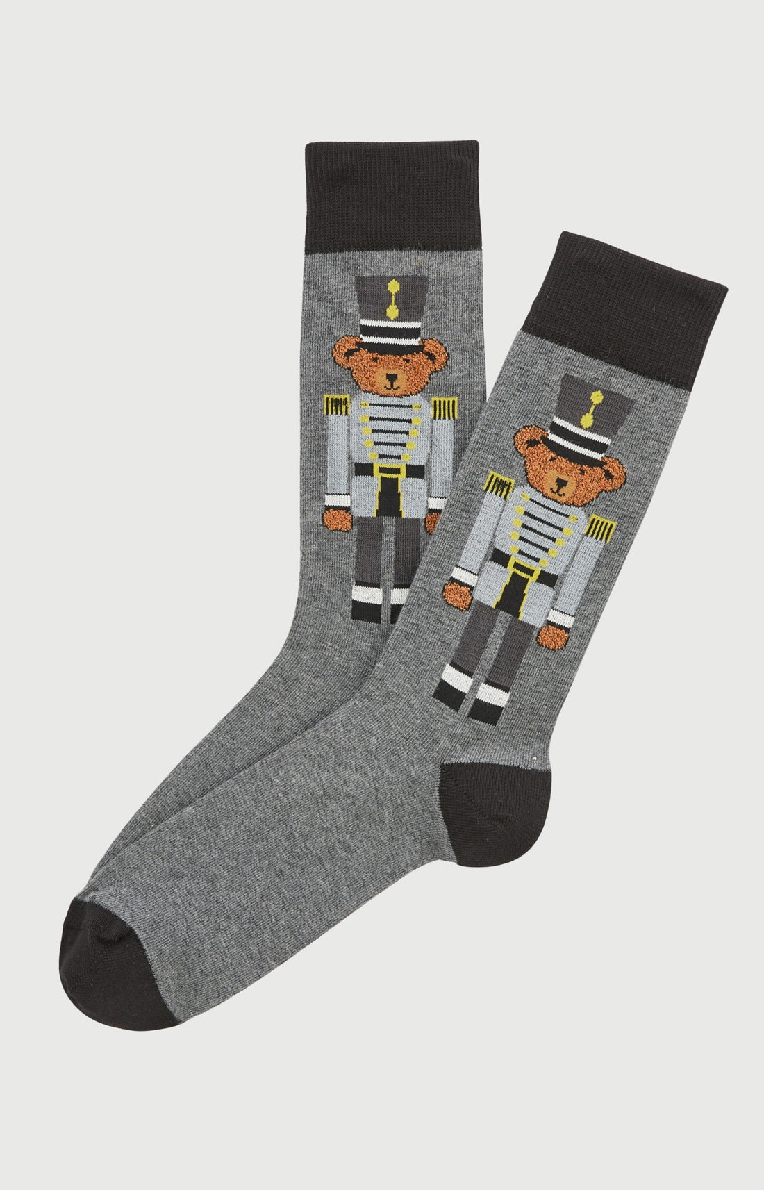 Chaussettes en coton Homme Teddy Casse-noisette gris 1