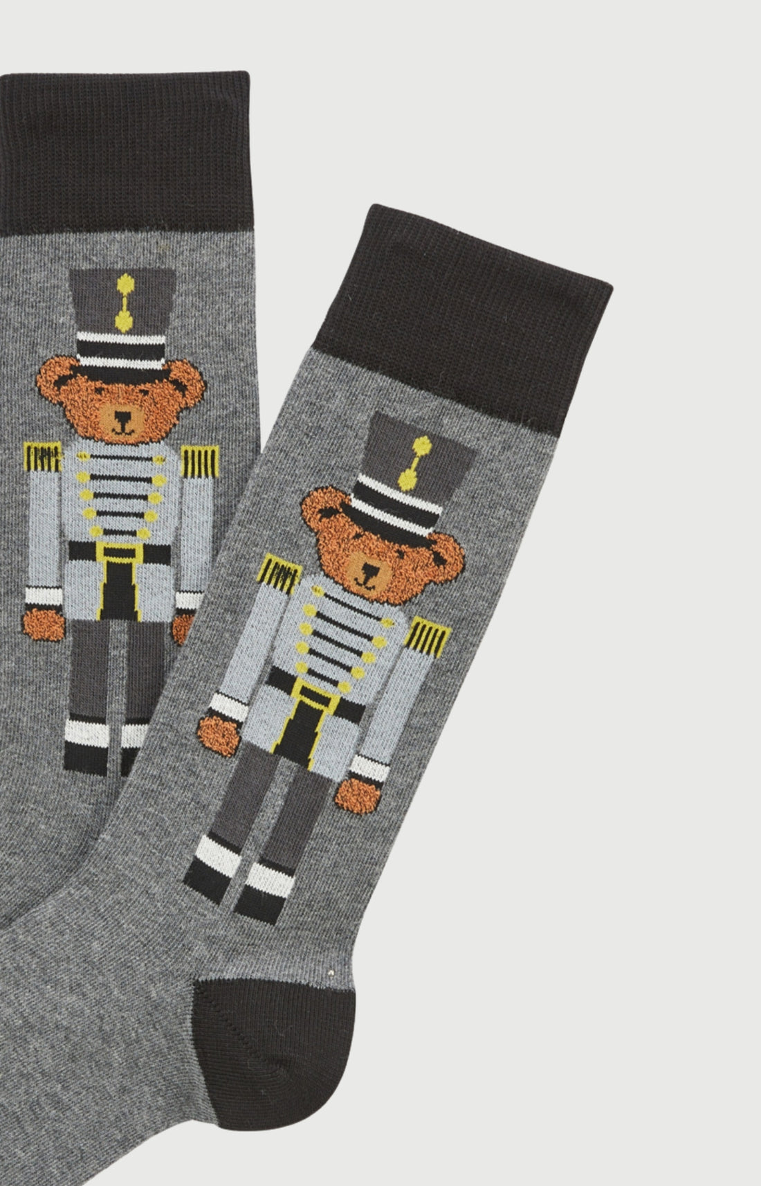Chaussettes en coton Homme Teddy Casse-noisette gris 2