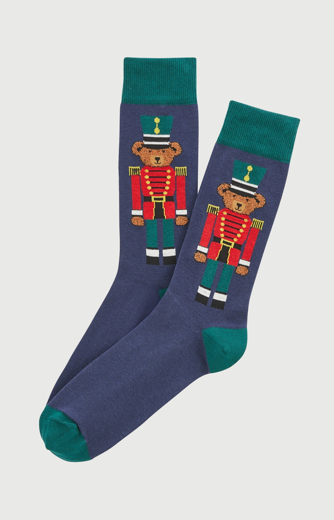 Chaussettes en coton Homme Teddy Casse-noisette marine 1